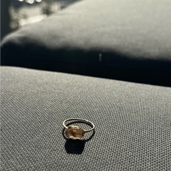 Rutilated quartz Gold-Filled Ring (size: 7) - Picture 5 of 7